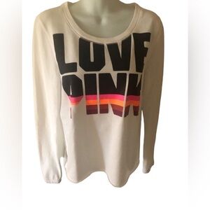 PINK Victoria's Secret Women's Long Sleeve Top - White